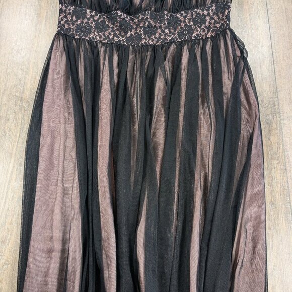 Eliza J Dress Womens 18W Purple Satin Strapless A Line Pleated Flowy Whimsigoth - Picture 2 of 8